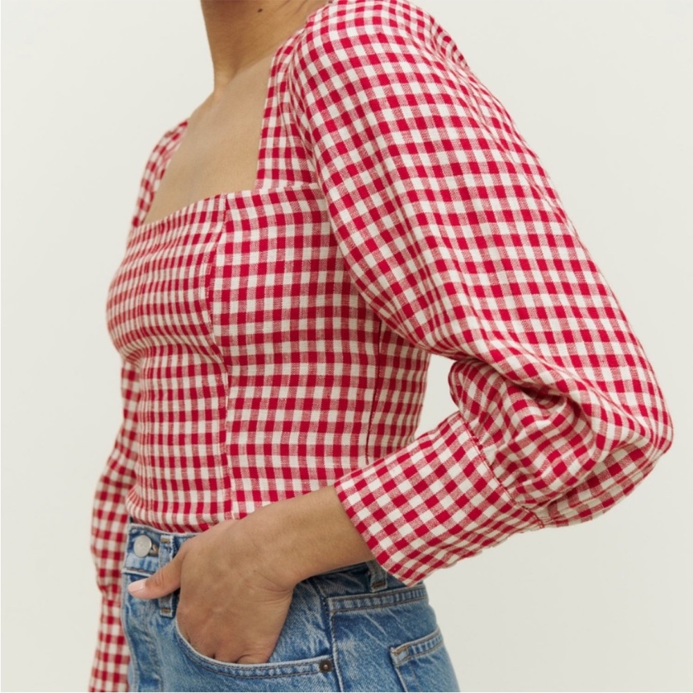 Reformation Stilton Linen Top